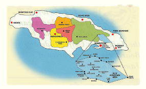 ジャマイカ地図